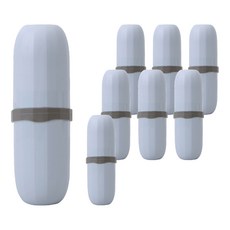 Block Mart攜帶式2人用牙刷牙膏盒, 藍色, 8個