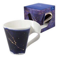 빌레로이앤보흐 뉴웨이브 스타 머그컵 황소자리 300ml, 화이트 + 블루 + 골드, 1개