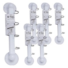 家乘生活 日本Q-BAN吸盤四勾架 免釘免鑽 強力吸盤 浴室廚房收納, 6入