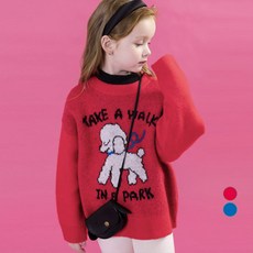 ILoveJ J 款韓國兒童遛狗針織衫