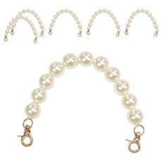 高級珍珠手腕帶 25cm, 6個, 金色 (掛鉤) + 象牙白 (珍珠)