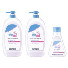 sebamed 施巴 嬰兒舒敏浴露 400ml x2 + 嬰幼兒洗髮乳 150ml, 1組