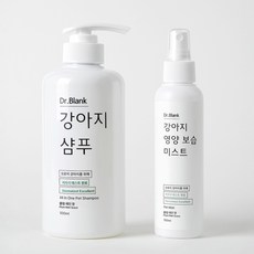 Dr.Blank 寵物狗洗髮精 500ml+噴霧 150ml組 爽身粉香, 1套