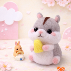 아트조이 DIY 양모펠트 키트, 1세트, 치즈 햄스터