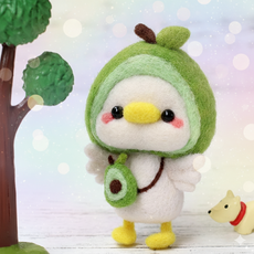 아트조이 DIY 양모펠트 키트, 1세트, 아보카도오리