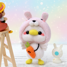 아트조이 DIY 양모펠트 키트, 1세트, 토끼오리