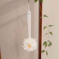 주식회사아텍스 꽃 샤워타올, 화이트, 1개