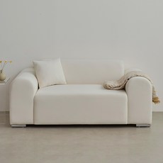 퍼리든 멜로아 패브릭 2인용 쇼파 + 쿠션 세트 방문설치, 아이보리