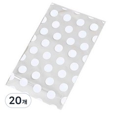 올하이 포토카드 스티커 슬리브 포장 봉투 8 x 13 cm, 라운드화이트, 20개