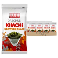 韓味不二 大川 傳統海苔泡菜味, 4g, 16包