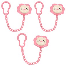 Simba 小獅王辛巴 安撫奶嘴鍊, 莓果粉紅, 3條