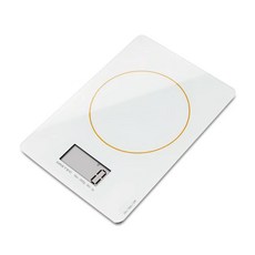 dretec 超薄強化玻璃型廚房電子料理秤/電子秤 KS-241WT 白色, 1個