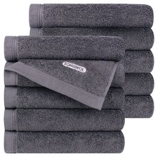Songwol 松月 Comfort Ground 毛巾 200g 40支 精梳棉, 10個, 灰色