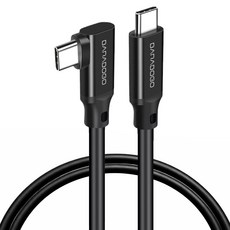 BARABOGO USB 3.2 Type-C to Type-C L型高速充電線 20Gbps, 200cm, 1個