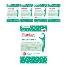 플랙커스 마이크로 민트 치실, 8cm, 90개입, 5개