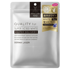 DERMA LASER Quality First 皇后面膜 VC100亮白 銀色, 7片, 1包
