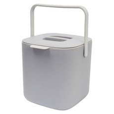 OMORY 飯後廚餘 多功能乾濕分離廚餘桶, 附蓋避免蚊蟲, 密封隔絕臭味, 16.5 x 16.5 x 17.5cm, 百搭灰, 1個