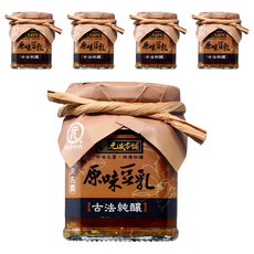 元歲本舖 原味豆乳, 古法釀製, 無防腐劑, 無人工色素, 非基改原料, 素食可食, 220g, 5罐