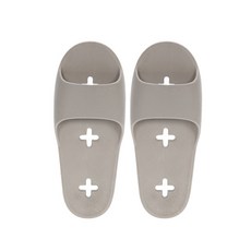 SHABATH 韓國製不卡門雙腳纖薄浴室拖鞋, 1個, 淺灰色