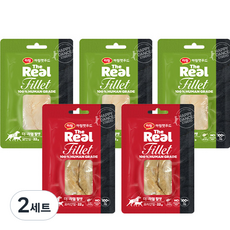 하림펫푸드 전연령 반려동물 더리얼 필렛 버라이어티팩 습식사료 오리안심 2p + 닭안심 3p 세트, 혼합맛, 22g, 2세트