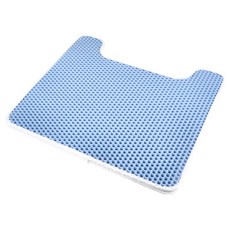 哈囉毛孩 可水洗U型雙層貓砂墊/落砂墊 容易清潔 舒適踏感, 45 x 53 x 2cm, 水藍色, 1個