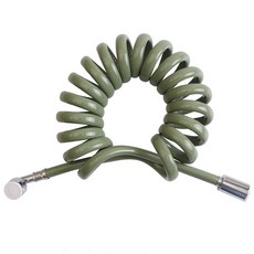 AQUADUO 彈簧型蓮蓬頭軟管 3m, 1個, 橄欖綠