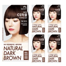 꽃을든남자 CS먹물 프리미엄 칼라크림 염모제, N4 자연흑갈색, 5개