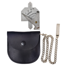 工具仁 焊縫規 附收納套 鐵工 焊接規 焊接檢測尺 焊角長度尺 焊道規 坡口角度尺 40mm x 60度 台灣製造, 1個