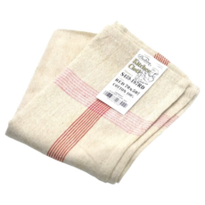 DULTON 100%印度綿 家事布 擦拭巾 抹布 擦手巾 含掛帶可吊掛 50 x 70cm 粉紅線條, 1條