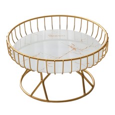 生活共感 居家裝飾 鐵製托盤 零食籃, 1個, 白色