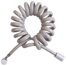 AQUADUO 彈簧型蓮蓬頭軟管 3m, 1個, 灰色