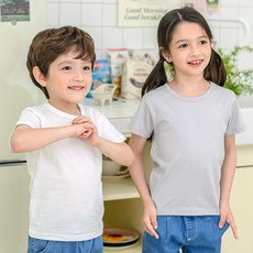 보누맘 아동용 통기성 에브리데이 순면 베이직 반팔 티셔츠 2p
