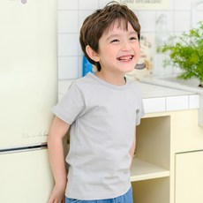 보누맘 아동용 통기성 에브리데이 순면 베이직 반팔 티셔츠