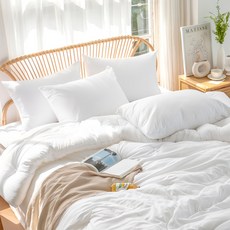 yesbedding 100%莫代爾柔軟抗敏棉被, 白色