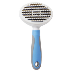KOMEI寵物梳毛器 細針 藍色, 寵物梳 貓梳子, 一鍵除毛 舒適按摩, 1個