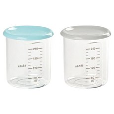 BEABA Tritan 食物儲存罐2件組(2x240ml), 藍灰色, 480ml, 1組