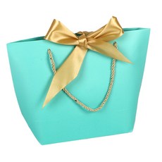 올하이 선물포장용 고급 종이 쇼핑백, 민트블루, 5개