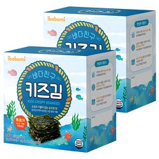 ibobomi 無調味海苔片，獨立小包裝，100%海苔, 無調味, 15g, 2盒