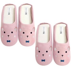 可愛小熊造型室內拖鞋, 粉色