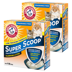 ARM&HAMMER 超凝結貓砂 無香味 99%低粉塵 超強凝結力 易於清潔, 6.35kg, 2盒