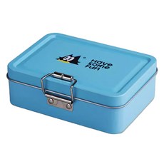 HAVE SOME FUN 樂貓釣 漁具收納小鐵盒, 藍色, 1個