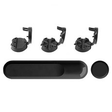 磁吸理線器 7.5 x 1.9cm 底座 x 2個 + 圓扣 x 3個, 黑色, 3組