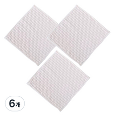 소니오 와플 소프트 핸드타월 30 x 30 cm, 02 화이트, 6개