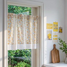 어스비 플라워 주방 도어 가리개 커튼