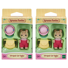 EPOCH Sylvanian Families 森林家族 條紋貓寶寶圖 5417, 2個