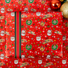 좋은기븐 크리스마스 파티 메탈롤 포장지 53cm x 15m, 레드, 1개