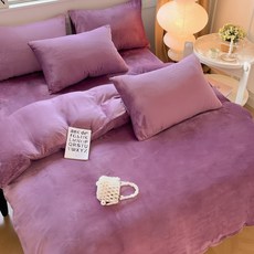 夢之語 防靜電法蘭絨床包 + 兩用被套毯4件組 加大