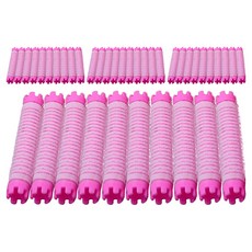 魔術豐盈捲髮槓 10入 3號(8*1.3cm) 顏色隨機, 粉紅色,黃色, 4個