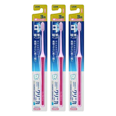 LION 獅王 固齒佳 CLINICA Advantage 超小巧柔軟牙刷 顏色隨機, 1入, 3支