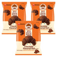 NONGSHIM 農心 麵包部長 可頌造型餅乾巧克力味, 55g, 3包